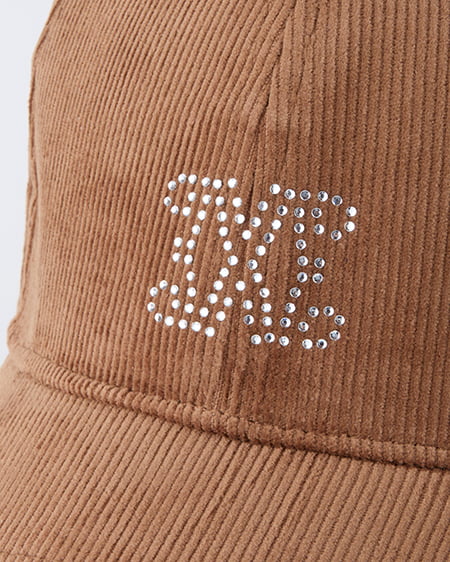 INGNI(イング) ラインストーンロゴキャップ キャメル