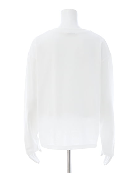 INGNI（イング） 箔プリントロゴロングTシャツ ｵﾌﾎﾜｲﾄ/ｼﾙﾊﾞｰ
