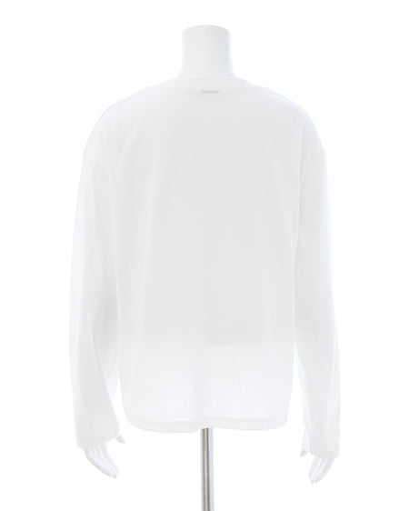 INGNI（イング） 箔プリントロゴロングTシャツ ｵﾌﾎﾜｲﾄ/ｺﾞｰﾙﾄﾞ
