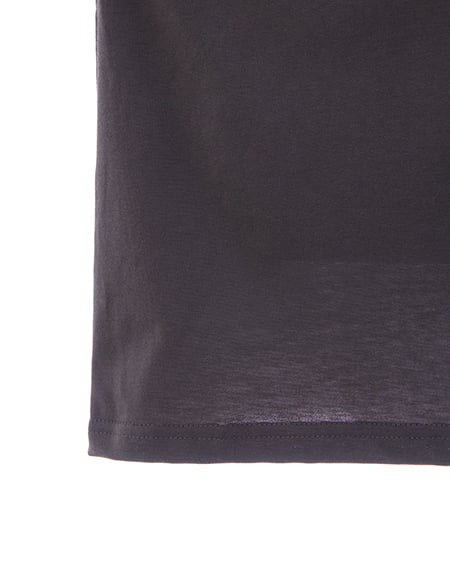 INGNI（イング） 箔プリントロゴロングTシャツ ﾁｬｺｰﾙｸﾞﾚｰ/ｼﾙﾊﾞｰ