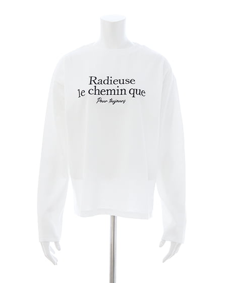INGNI（イング） シンプルロゴロングTシャツ ｵﾌﾎﾜｲﾄ/ｸﾛ