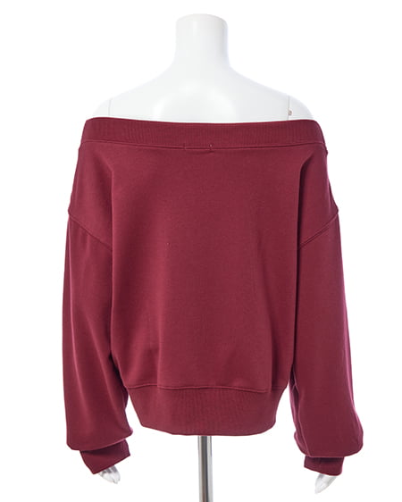 INGNI（イング） ラインストーンロゴオフショルスウェットトップス ﾎﾞﾙﾄﾞｰ