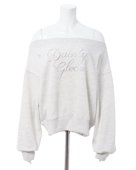 INGNI（イング） ラインストーンロゴオフショルスウェットトップス ｵｰﾄﾐｰﾙ