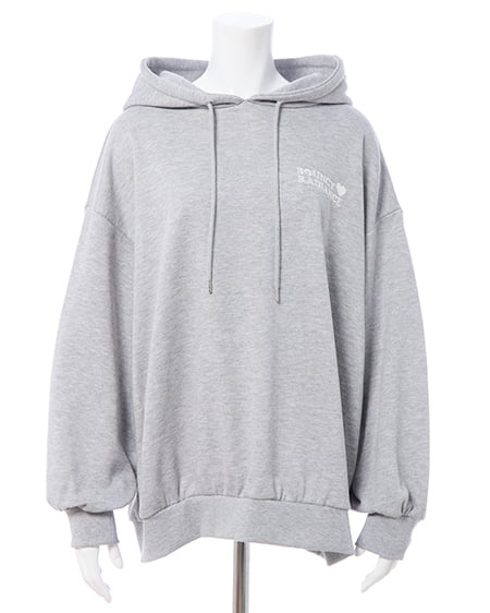 INGNI(イング) バック貼付ハートロゴスウェットチュニックパーカー グレー