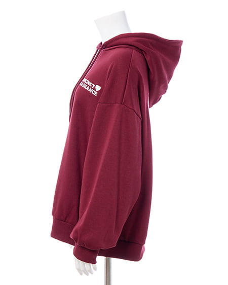 INGNI（イング） バック貼付ハートロゴスウェットチュニックパーカー ﾎﾞﾙﾄﾞｰ