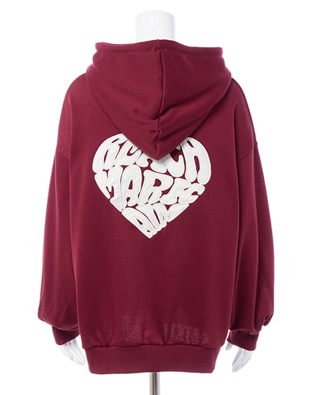 INGNI（イング） バック貼付ハートロゴスウェットチュニックパーカー ﾎﾞﾙﾄﾞｰ