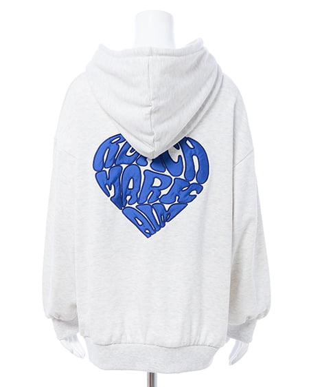 INGNI（イング） バック貼付ハートロゴスウェットチュニックパーカー ｵｰﾄﾐｰﾙ/ﾌﾞﾙｰ