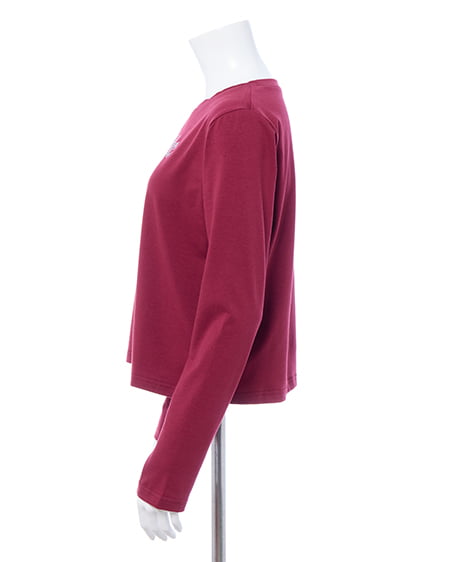 INGNI（イング） ラインストーンクロスロングTシャツ ﾎﾞﾙﾄﾞｰ