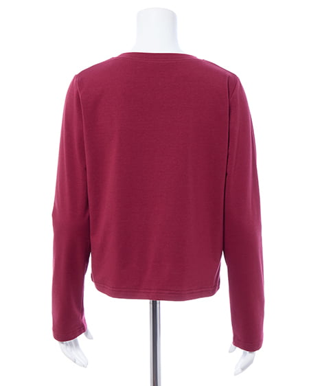 INGNI（イング） ラインストーンクロスロングTシャツ ﾎﾞﾙﾄﾞｰ