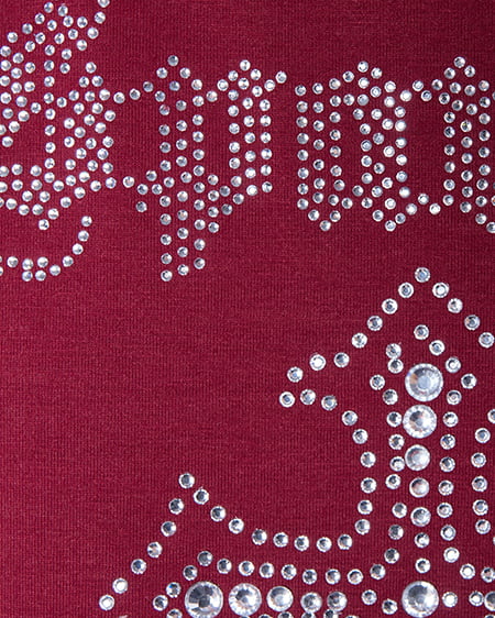 INGNI（イング） ラインストーンクロスロングTシャツ ﾎﾞﾙﾄﾞｰ