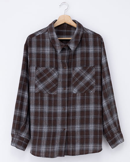 2Wayオフショルチェック柄シャツ