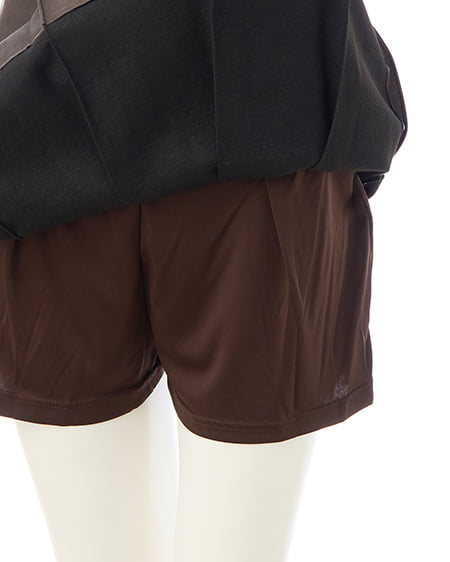 INGNI(イング) フェイクレザープリーツスカパン ブラウン