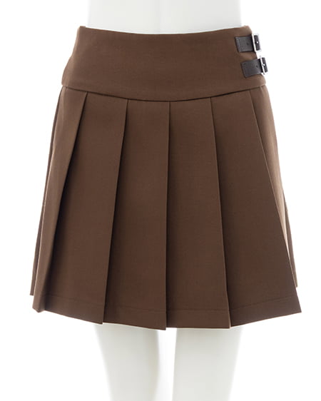 サイドベルトプリーツスカパン