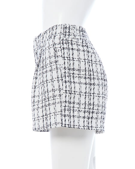 INGNI(イング) ツイードショートパンツ(セットアップ対応) オフクロ/ツイード