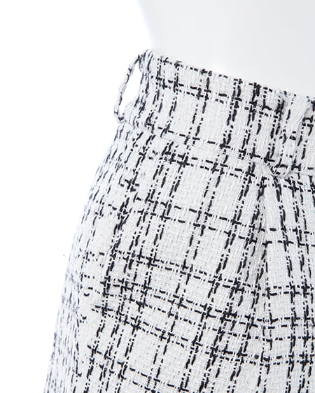 INGNI(イング) ツイードショートパンツ(セットアップ対応) オフクロ/ツイード