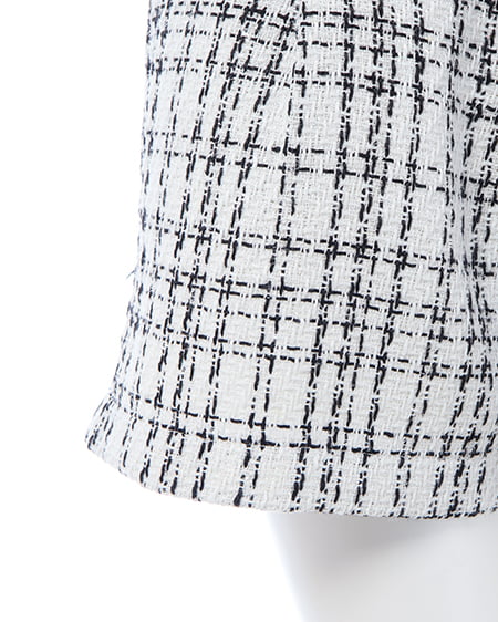 INGNI(イング) ツイードショートパンツ(セットアップ対応) オフクロ/ツイード