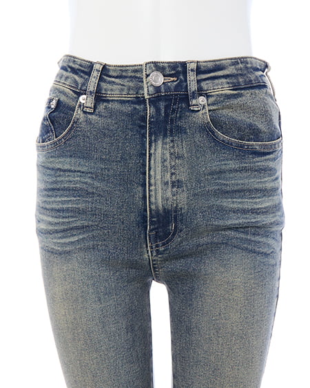 INGNI（イング） フリンジフレアデニムパンツ ﾃﾞﾆﾑ/ﾌﾞﾙｰ