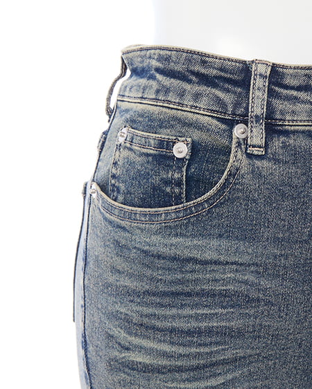 INGNI（イング） フリンジフレアデニムパンツ ﾃﾞﾆﾑ/ﾌﾞﾙｰ