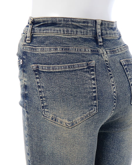 INGNI（イング） フリンジフレアデニムパンツ ﾃﾞﾆﾑ/ﾌﾞﾙｰ