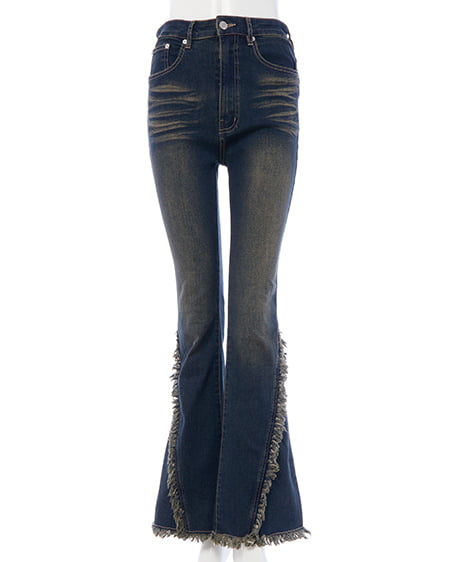 INGNI（イング） フリンジフレアデニムパンツ ﾃﾞﾆﾑ/ｺﾝ