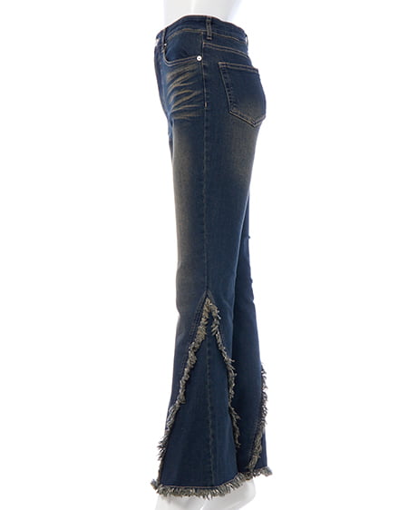 INGNI（イング） フリンジフレアデニムパンツ ﾃﾞﾆﾑ/ｺﾝ