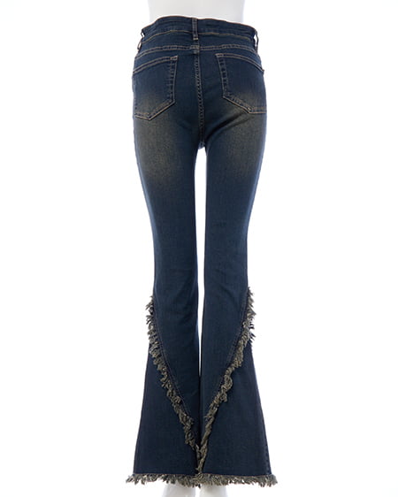 INGNI（イング） フリンジフレアデニムパンツ ﾃﾞﾆﾑ/ｺﾝ