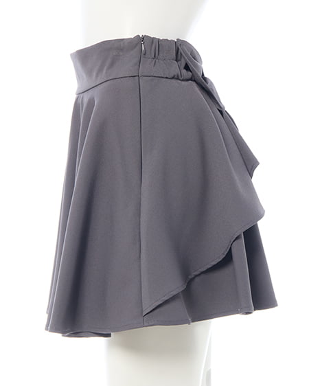 INGNI(イング) バックリボンフレアスカパン グレー