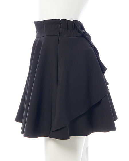 INGNI（イング） バックリボンフレアスカパン ｸﾛ