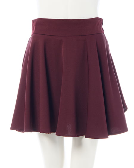 INGNI(イング) バックリボンフレアスカパン ボルドー