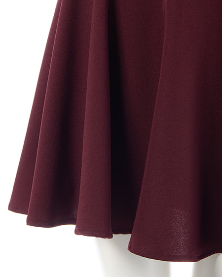 INGNI(イング) バックリボンフレアスカパン ボルドー