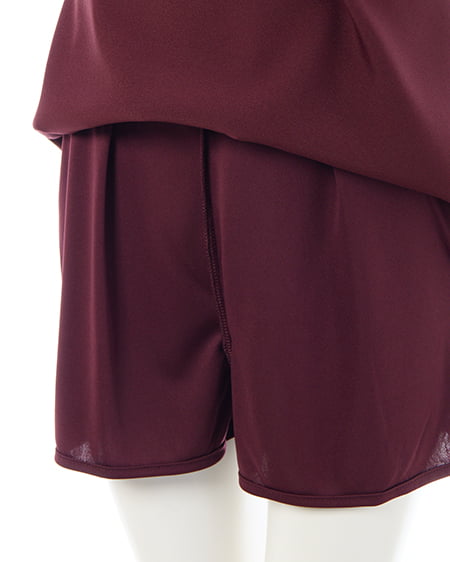 INGNI(イング) バックリボンフレアスカパン ボルドー