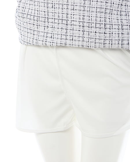 INGNI（イング） バックリボンツイードフレアスカパン ｵﾌ/ﾂｲｰﾄﾞ