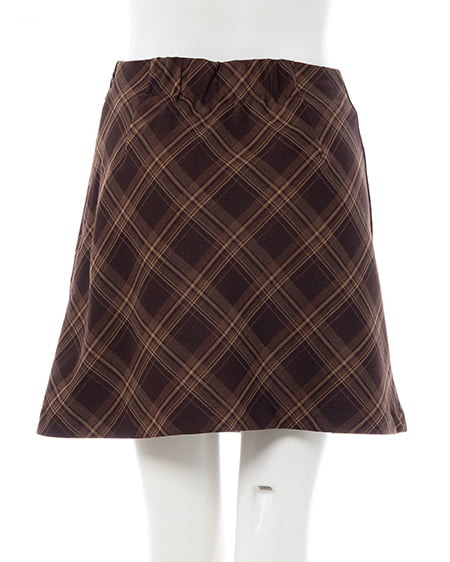 INGNI（イング） ビット付チェック柄タイトミニスカパン ﾌﾞﾗｳﾝ/ﾁｪｯｸ