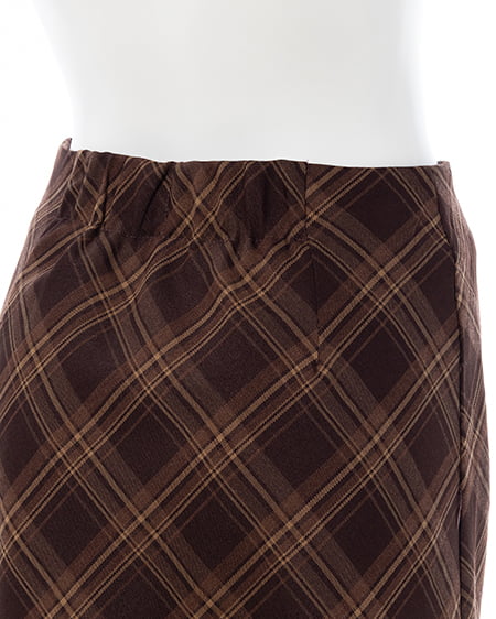 INGNI（イング） ビット付チェック柄タイトミニスカパン ﾌﾞﾗｳﾝ/ﾁｪｯｸ