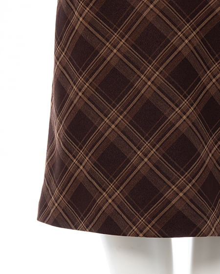 INGNI（イング） ビット付チェック柄タイトミニスカパン ﾌﾞﾗｳﾝ/ﾁｪｯｸ