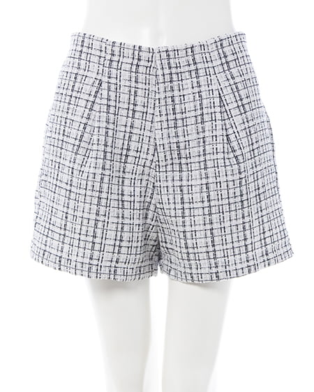 INGNI（イング） ツイードショートパンツ ｵﾌ/ﾂｲｰﾄﾞ