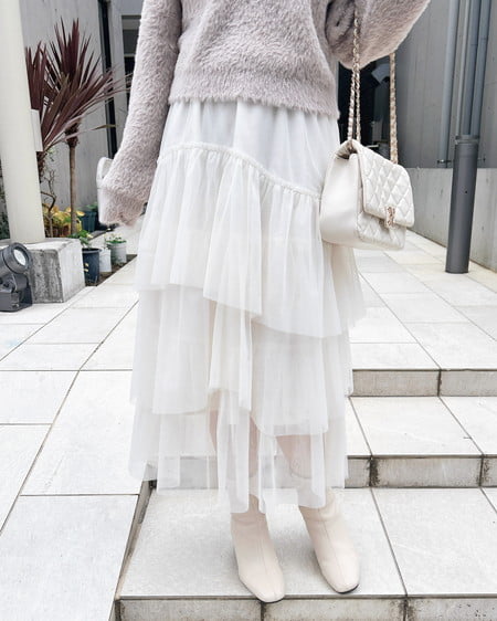 ランダムティアードチュールスカート