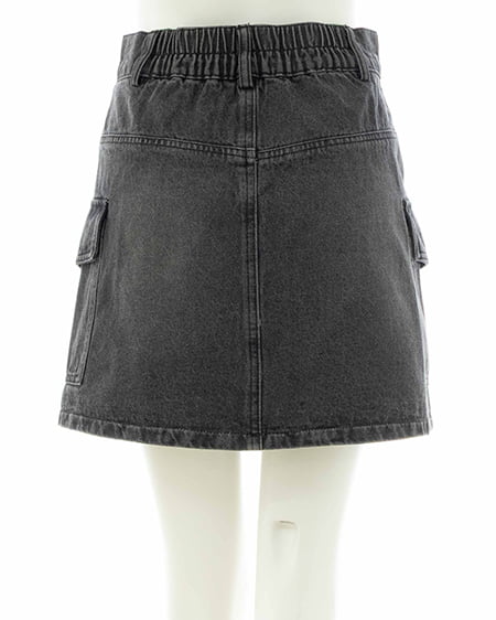 INGNI（イング） アソート柄カーゴミニスカート ｸﾞﾚｰ