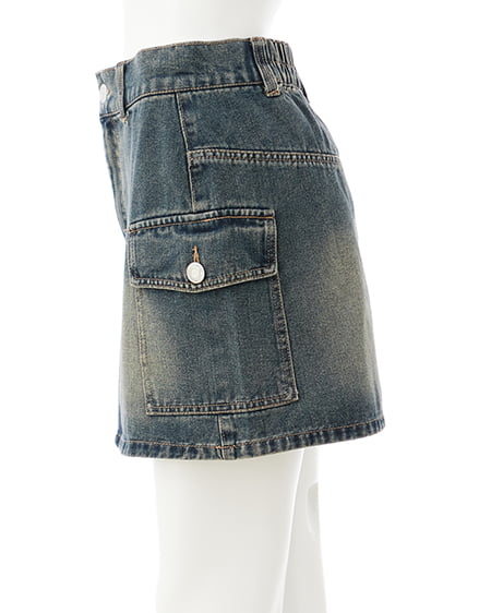 INGNI（イング） アソート柄カーゴミニスカート ﾃﾞﾆﾑ/ｺﾝ