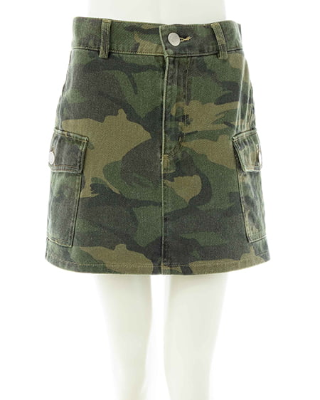 アソート柄カーゴミニスカート