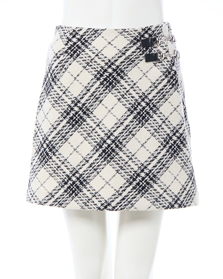 INGNI（イング） ビット付アソート柄タイトミニスカパン ｵﾌｸﾛ/ﾁｪｯｸ