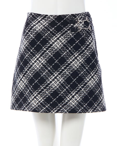 INGNI(イング) ビット付アソート柄タイトミニスカパン クロオフ/チェック