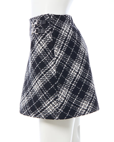 INGNI(イング) ビット付アソート柄タイトミニスカパン クロオフ/チェック