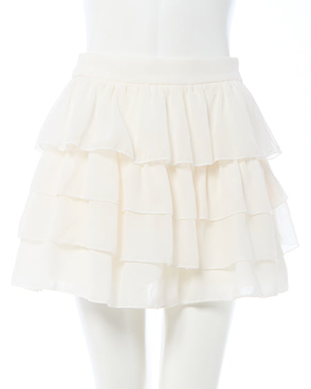 INGNI(イング) シアーフリルミニスカパン オフホワイト