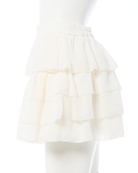 INGNI(イング) シアーフリルミニスカパン オフホワイト