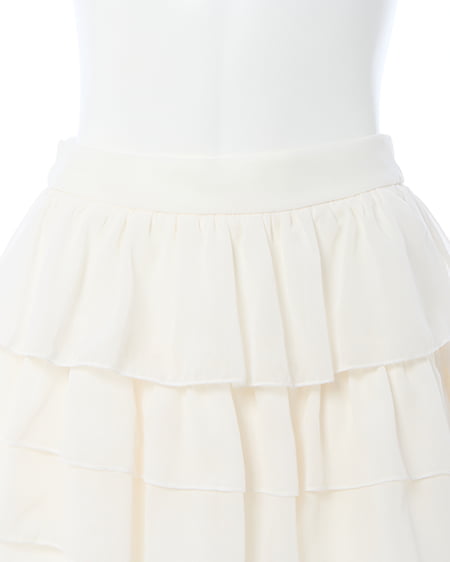 INGNI(イング) シアーフリルミニスカパン オフホワイト