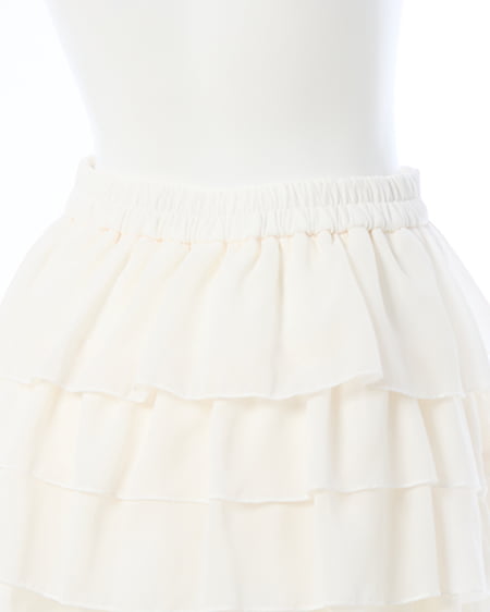 INGNI(イング) シアーフリルミニスカパン オフホワイト