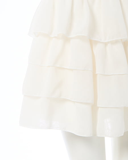 INGNI(イング) シアーフリルミニスカパン オフホワイト