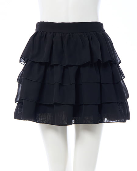 INGNI(イング) シアーフリルミニスカパン クロ