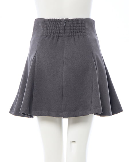 INGNI(イング) ハイウエストフレアミニスカパン グレー